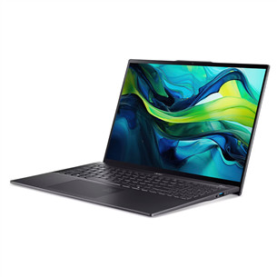 Acer Swift 16 AI OLED, 16'', WQXGA+, OLED, 120 Hz, Ultra 7, 32 GB, 1 TB, ENG, juodas - Nešiojamasis kompiuteris