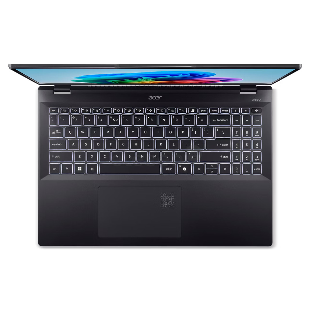 Acer Swift 16 AI OLED, 16'', WQXGA+, OLED, 120 Hz, Ultra 7, 32 GB, 1 TB, ENG, juodas - Nešiojamasis kompiuteris