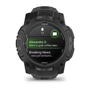 Garmin Instinct 3 Tactical Edition, 50 мм, черный - Спортивные часы