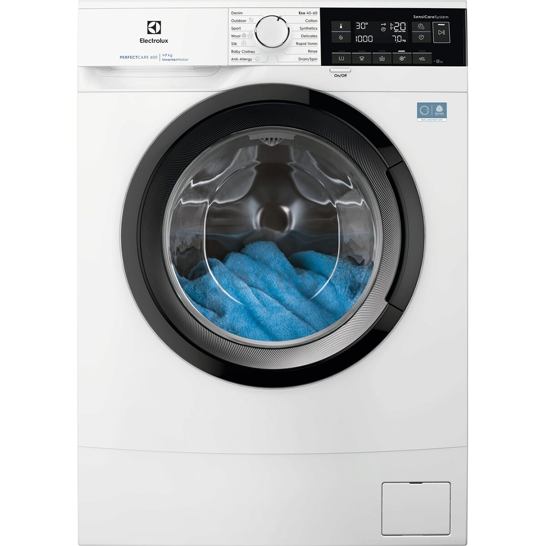 Electrolux 600 Series SensiCare, 7 kg, gylis 44,9 cm, 1400 aps./min. - Skalbimo mašina