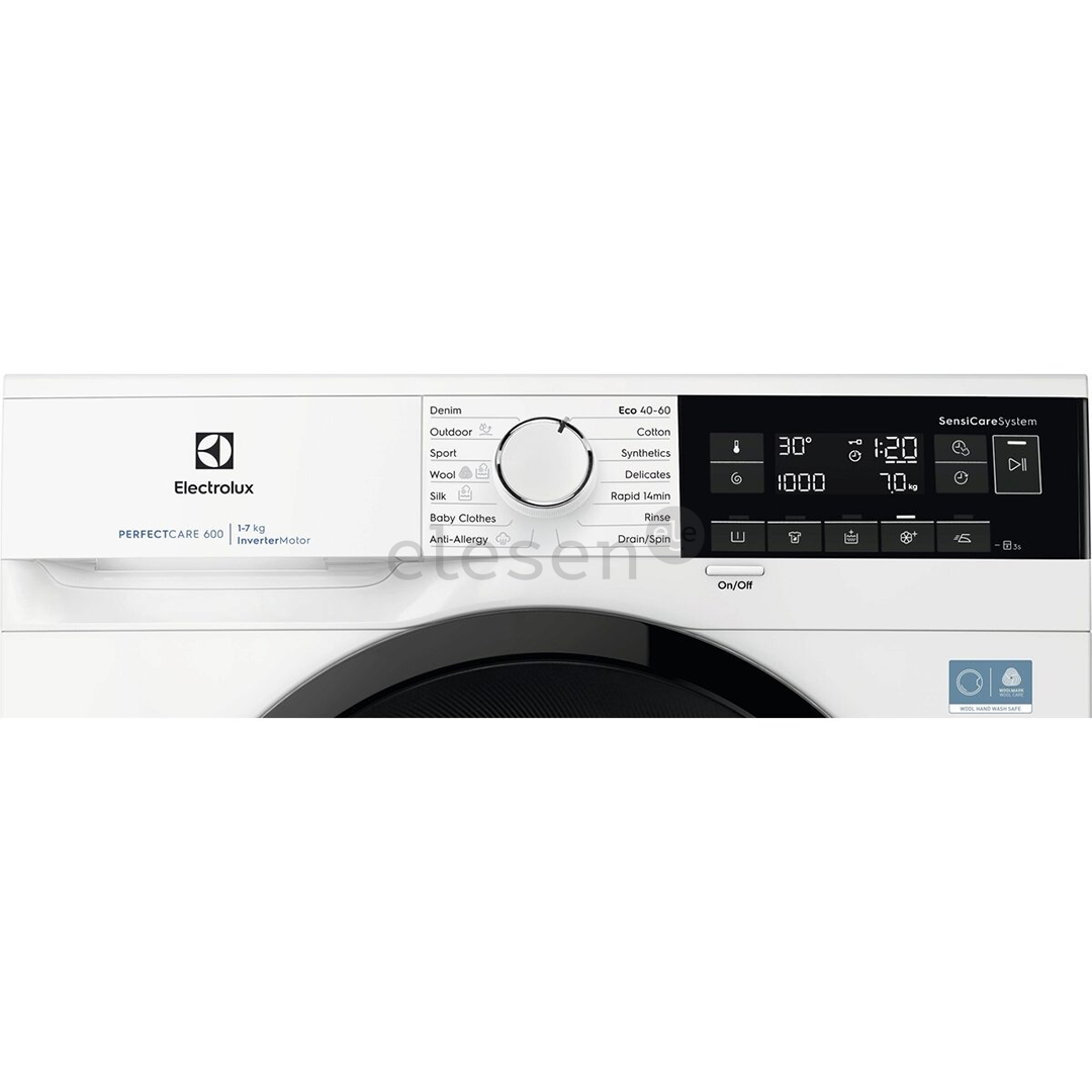 Electrolux 600 Series SensiCare, 7 kg, gylis 44,9 cm, 1400 aps./min. - Skalbimo mašina