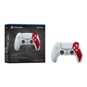 Sony DualSense God of War 20th Anniversary Limited Edition, PlayStation 5, baltas/raudonas - Žaidimų pultelis
