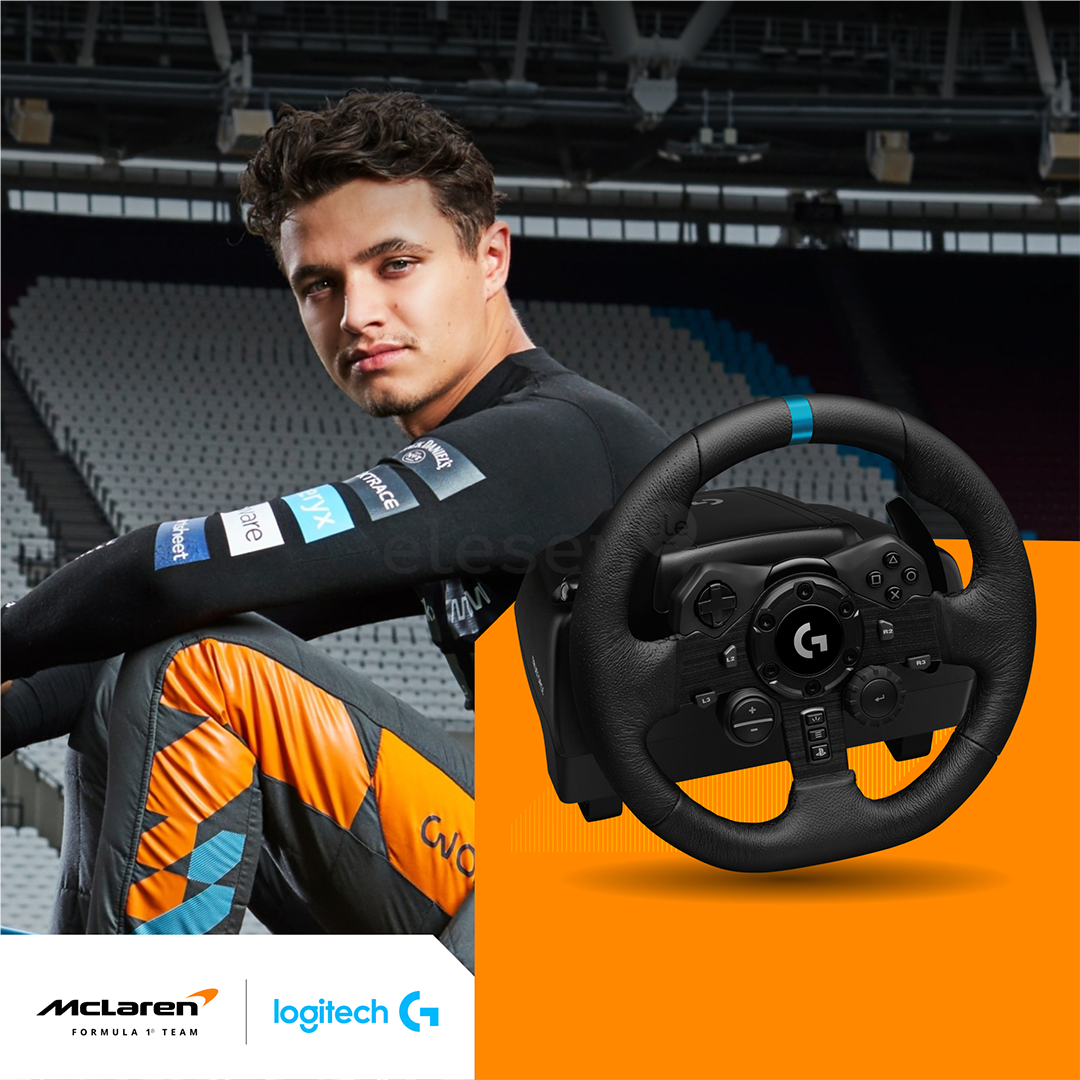 Руль Logitech G923 для ПК / PS4 / PS5 + рычаг переключения передач Driving Force