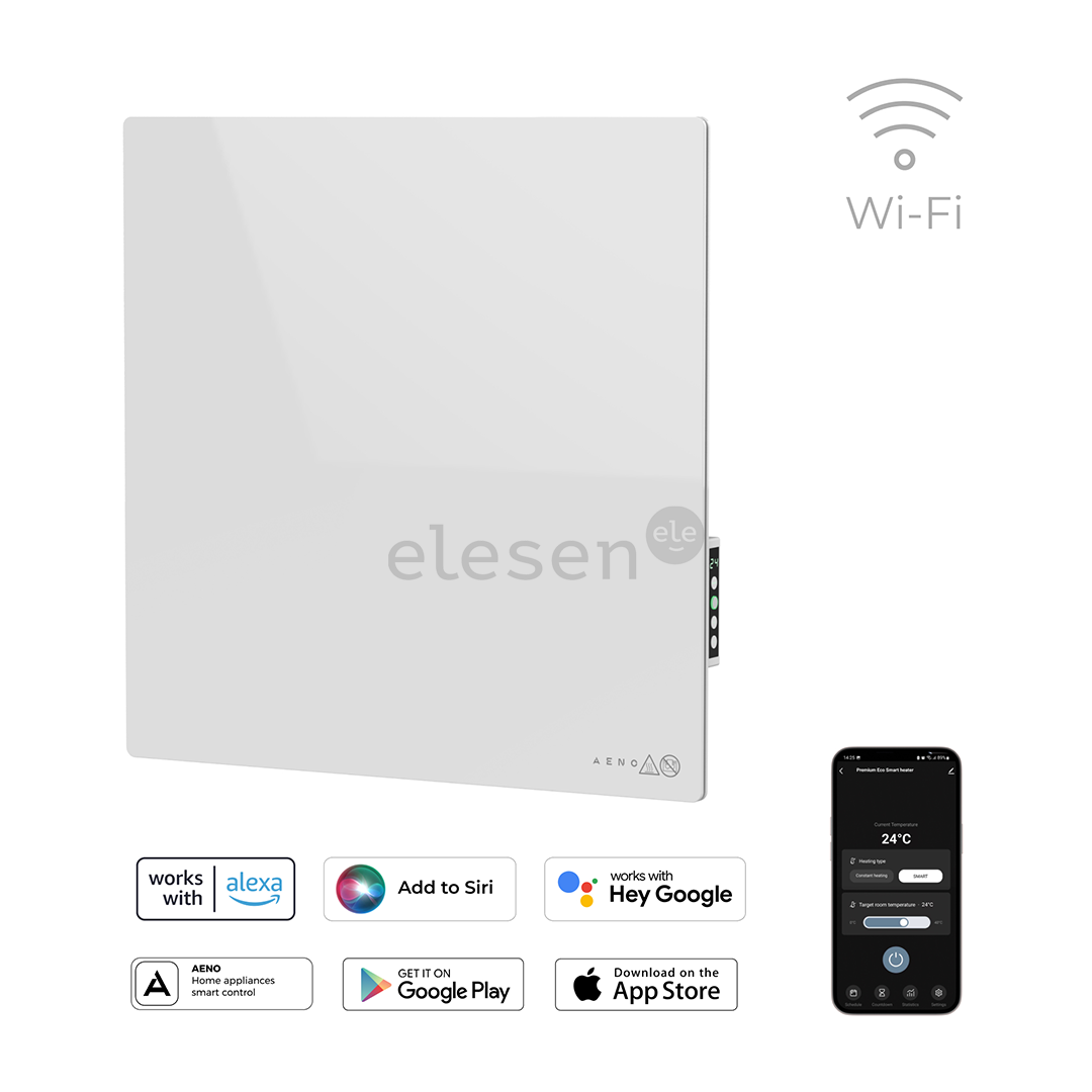 Aeno Premium Eco Smart Quadro, 500 Вт, белый - Настенный обогреватель