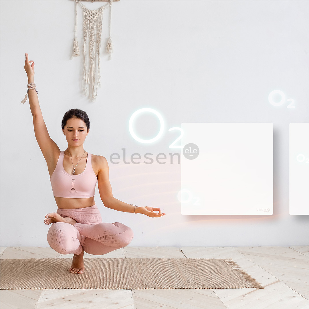 Aeno Premium Eco Smart Quadro, 500 W, baltas - Sieninis šildytuvas