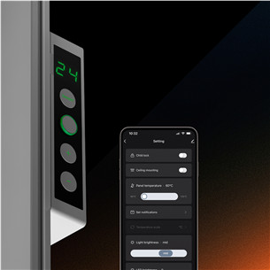 Aeno Premium Eco Smart Quadro, 500 W, baltas - Sieninis šildytuvas