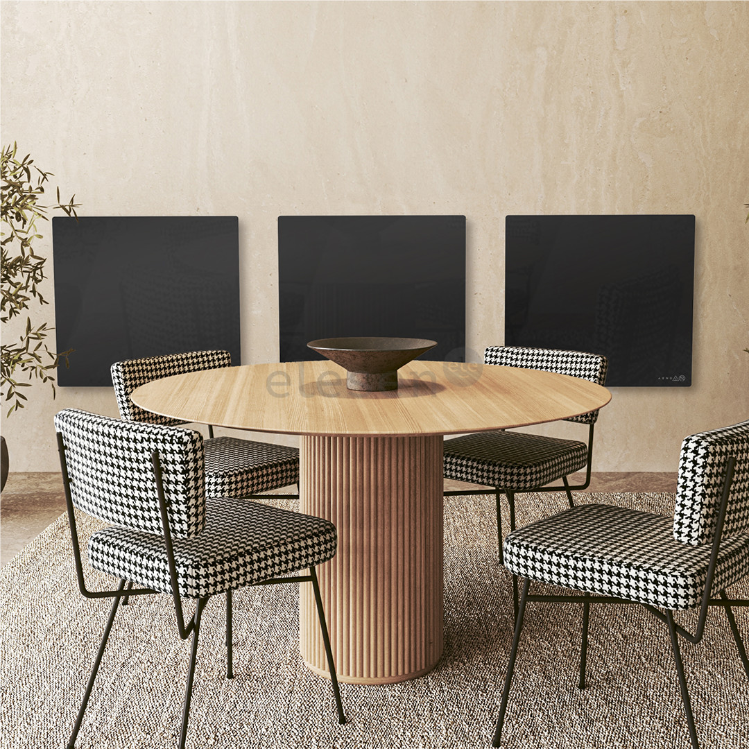 Aeno Premium Eco Smart Quadro, 500 W, juodas - Sieninis šildytuvas