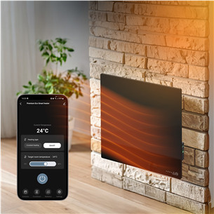 Aeno Premium Eco Smart Quadro, 500 W, juodas - Sieninis šildytuvas