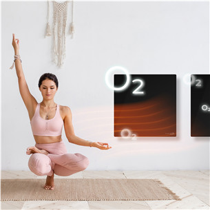 Aeno Premium Eco Smart Quadro, 500 W, juodas - Sieninis šildytuvas