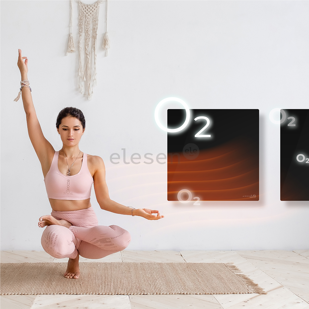 Aeno Premium Eco Smart Quadro, 500 Вт, черный - Настенный обогреватель