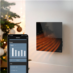 Aeno Premium Eco Smart Quadro, 500 W, juodas - Sieninis šildytuvas