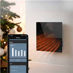 Aeno Premium Eco Smart Quadro, 500 Вт, черный - Настенный обогреватель