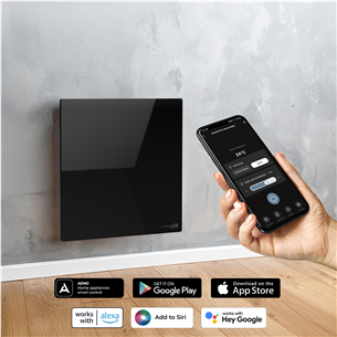 Aeno Premium Eco Smart Quadro, 500 Вт, черный - Настенный обогреватель