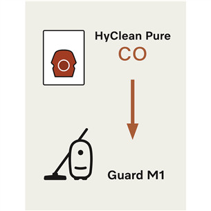 Miele CO XL HyClean Pure, Guard M1, 8 vnt. - Dulkių maišeliai