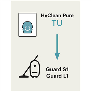 Miele TU XL HyClean Pure, Guard L1 & Guard S1, 8 шт. - Мешки-пылесборники