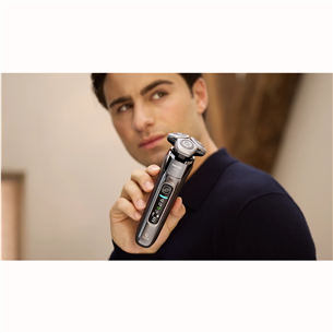 Philips i9000, SkinIQ, Wet & Dry, tamsiai pilka - Barzdaskutė