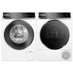 Bosch, 10 kg + 9 kg - Washing machine + clothes dryer WGB256AW+WQB246DASN
