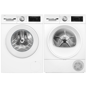 Bosch, 10 kg + 9 kg - Skalbimo mašina su džiovykle WGG254FLS+WQG2420ASN
