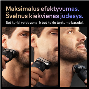 Braun Series 9 Pro+ Wet & Dry, 6 viename, SmartCare centras ir PowerCase, tamsiai pilkas - Skustuvas