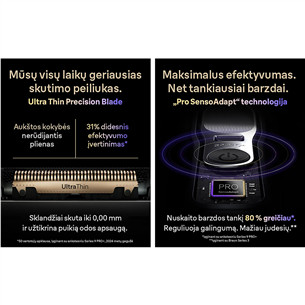 Braun Series 9 Pro+ Wet & Dry, 6 viename, SmartCare centras ir PowerCase, tamsiai pilkas - Skustuvas