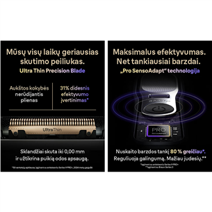 Braun Series 9 Pro+ Wet & Dry, 6 viename, SmartCare centras ir PowerCase, tamsiai pilkas - Skustuvas