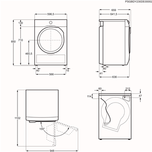 Electrolux 800 Series UltraCare, 8 kg, gylis 63,6 cm - Džiovyklė