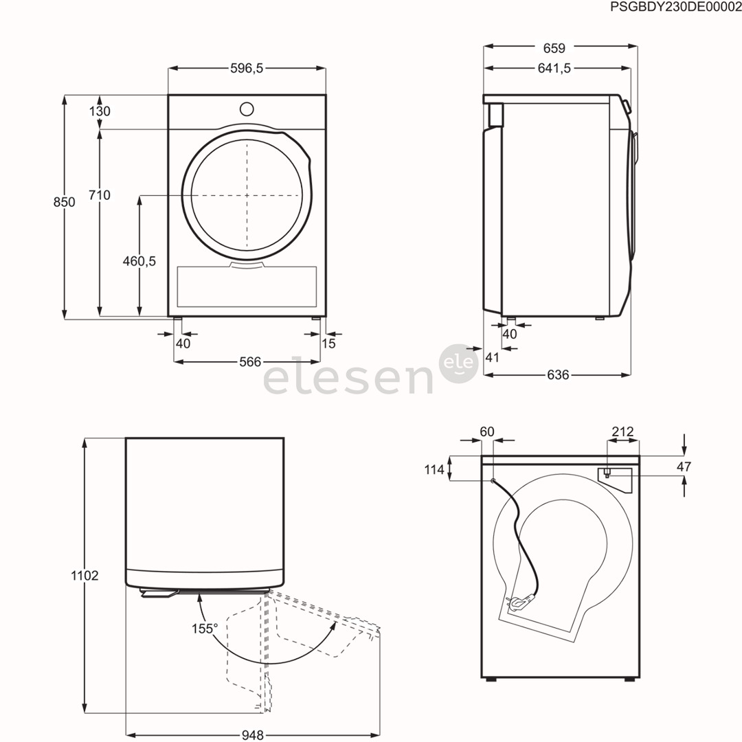 Electrolux 800 Series UltraCare, 8 kg, gylis 63,6 cm - Džiovyklė