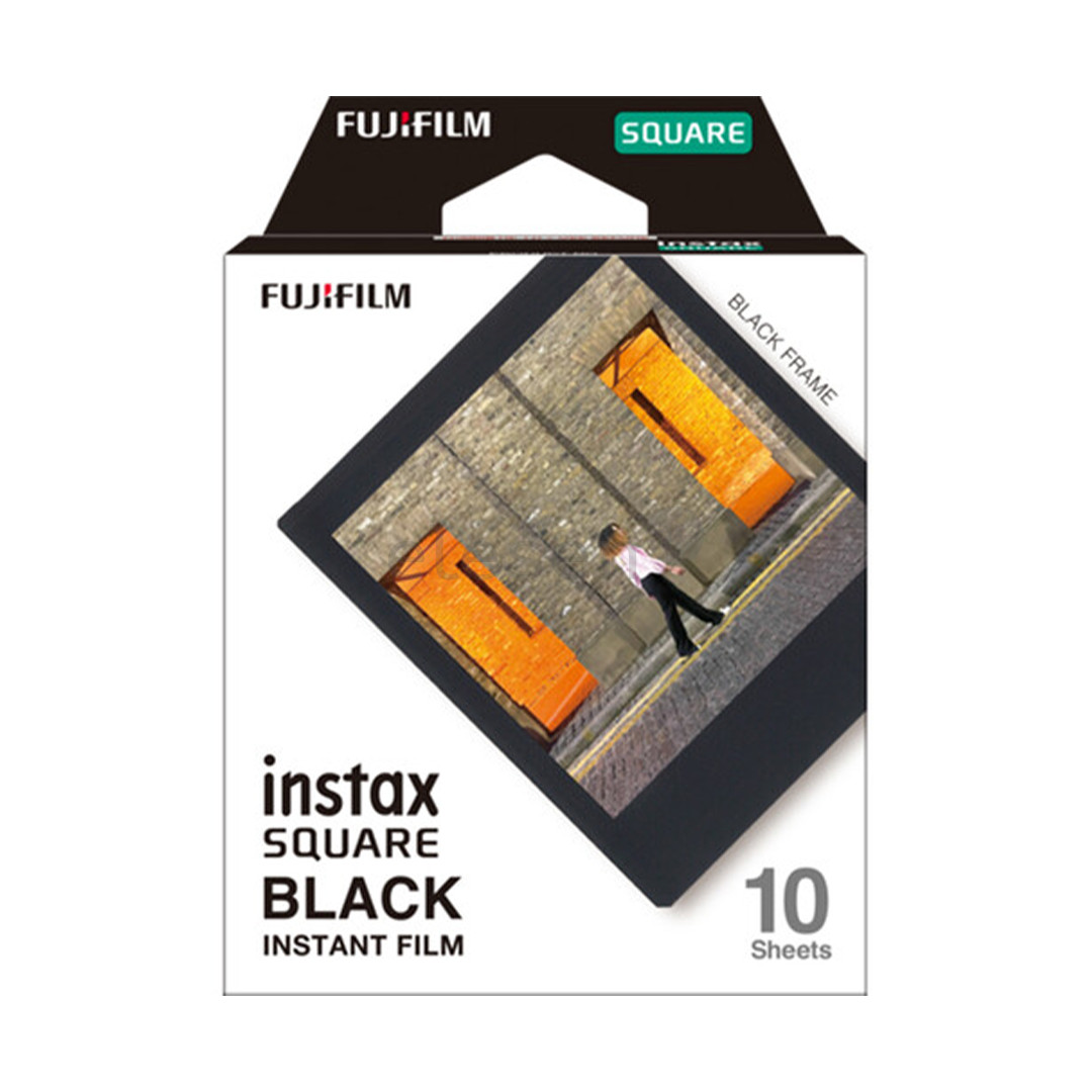 Fuji Instax Square Film Black Frame, 10 vnt. - Fotoplokštelės