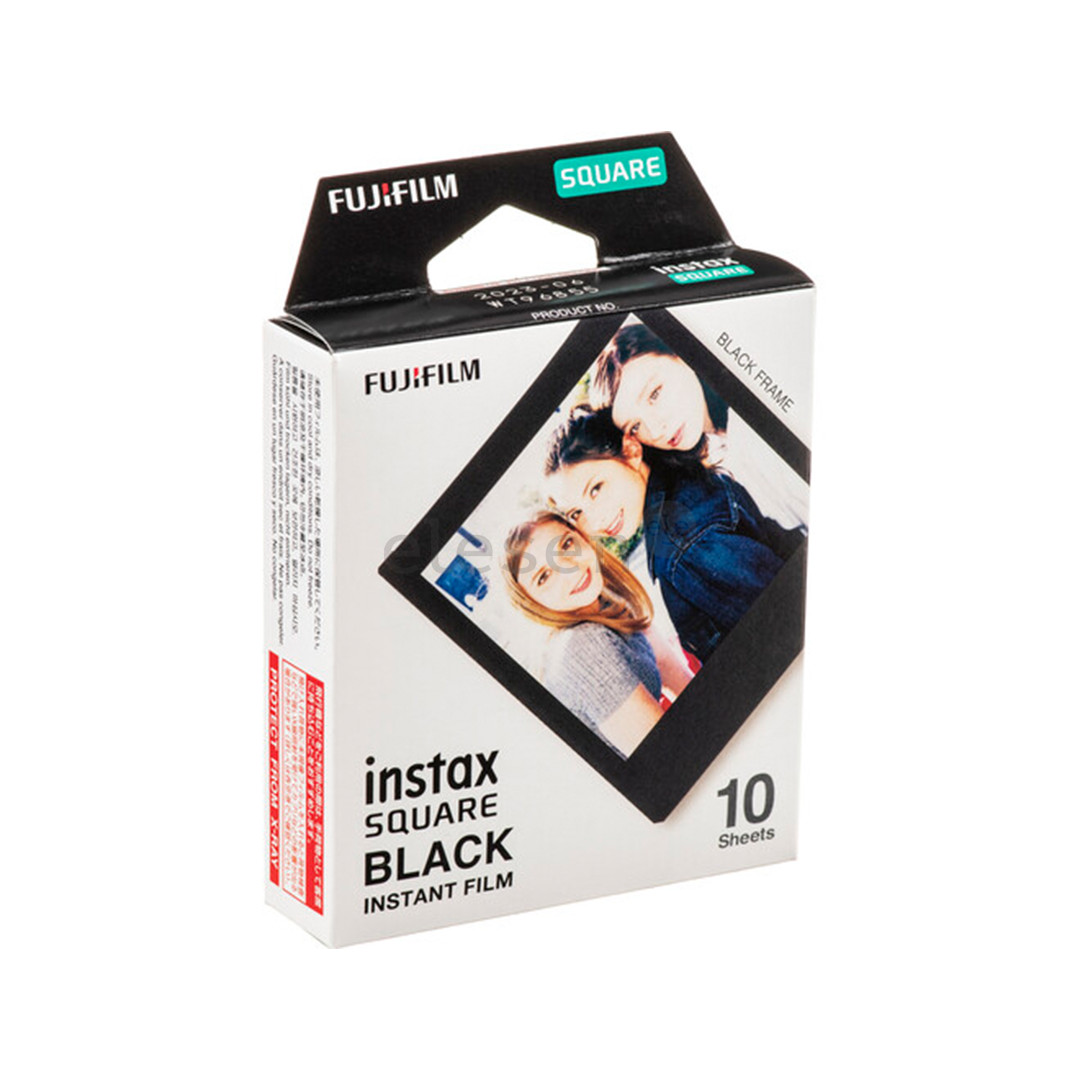Fuji Instax Square Film Black Frame, 10 vnt. - Fotoplokštelės