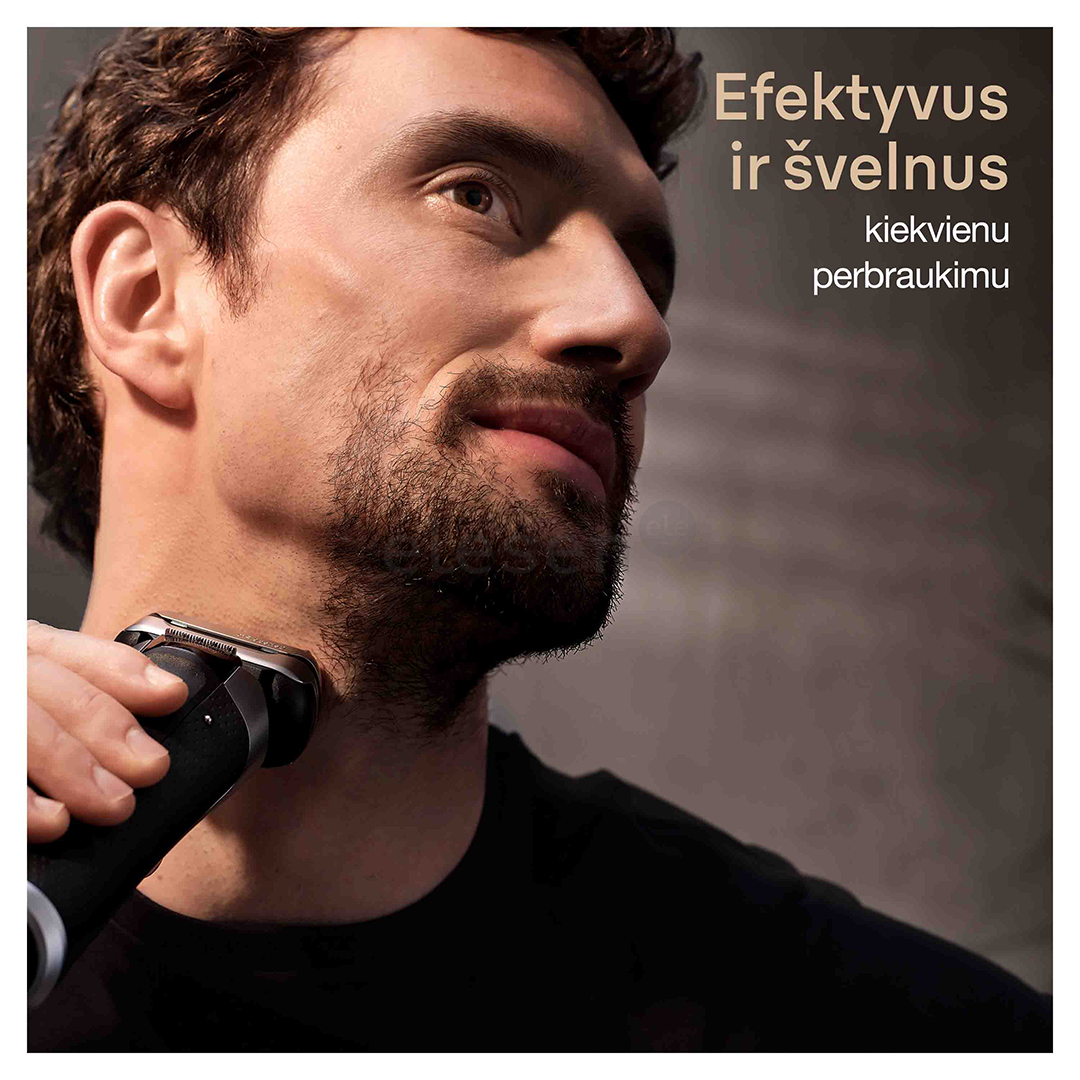 Braun Series 9 Pro+ Wet & Dry, 6-in-1 SmartCare centre and PowerCase, sidabro spalvos - Skustuvas