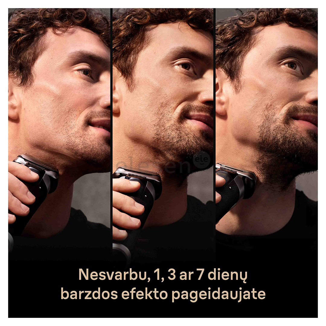 Braun Series 9 Pro+ Wet & Dry, 6-in-1 SmartCare centre and PowerCase, sidabro spalvos - Skustuvas