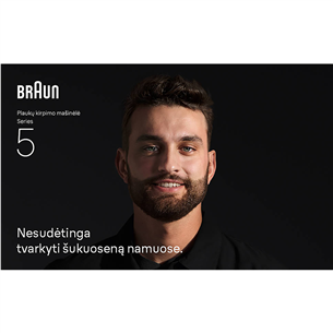 Braun Hair Clipper Series 5, черный - Машинка для стрижки волос
