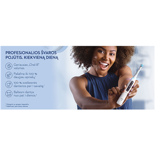 Braun Oral-B iO5, baltas - Elektrinis dantų šepetėlis