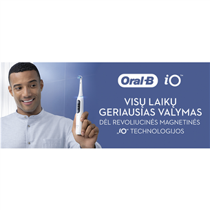 Braun Oral-B iO 7, футляр, белый/черный - Электрическая зубная щетка
