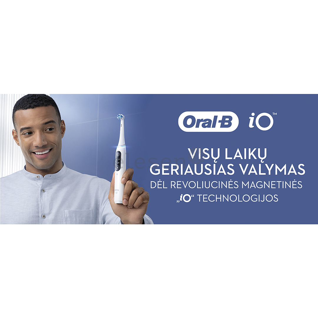Braun Oral-B iO 7, футляр, белый/черный - Электрическая зубная щетка