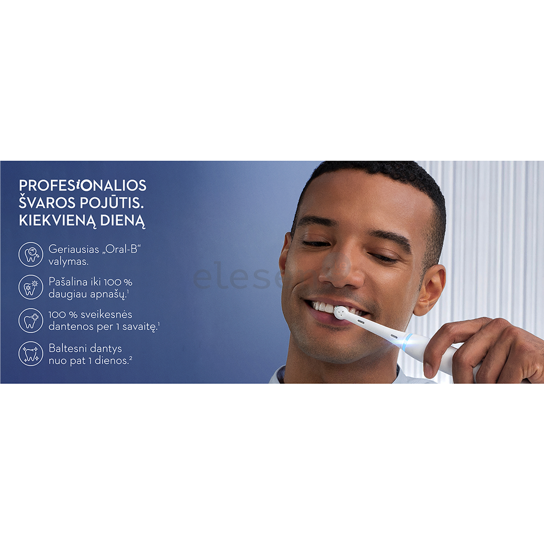 Braun Oral-B iO 7, футляр, белый/черный - Электрическая зубная щетка