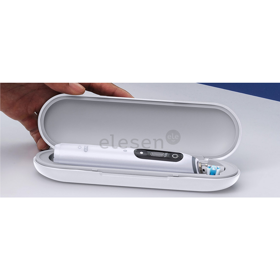 Braun Oral-B iO 7, kelioninis dėklas, baltas - Elektrinis dantų šepetėlis