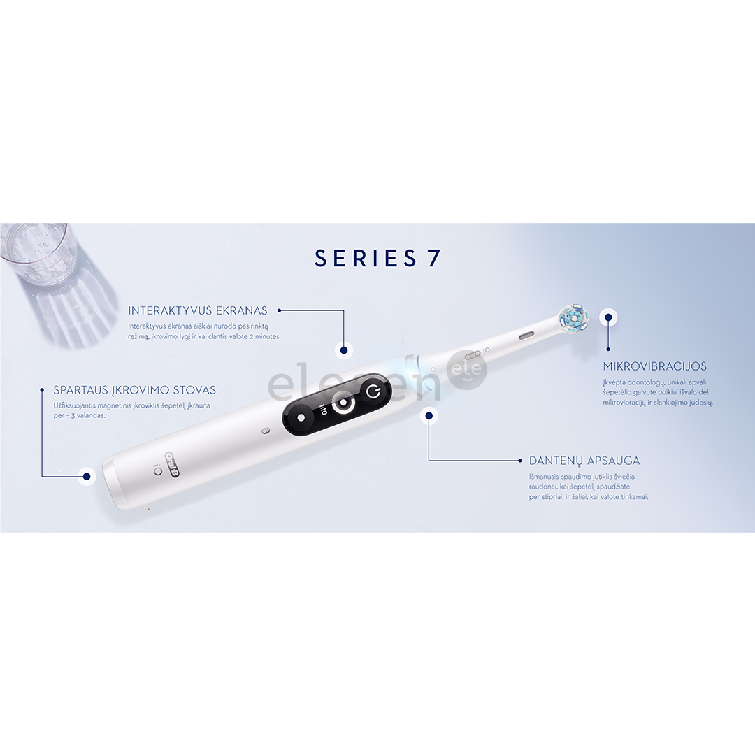 Braun Oral-B iO 7, футляр, черный/серый - Электрическая зубная щетка