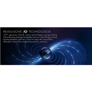 Braun Oral-B iO 8 Duo, 2 vnt., juodas/baltas - Elektriniai dantų šepetėliai