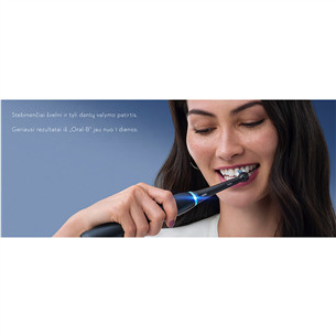 Braun Oral-B iO 8 Duo, 2 vnt., juodas/baltas - Elektriniai dantų šepetėliai