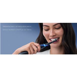 Braun Oral-B iO 8 Duo, 2 vnt., juodas/baltas - Elektriniai dantų šepetėliai