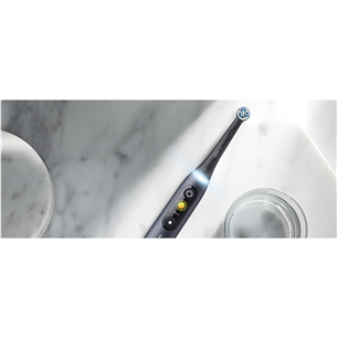 Braun Oral-B iO 8, su kelioniniu dėklu, juodas/pilkas - Elektrinis dantų šepetėlis