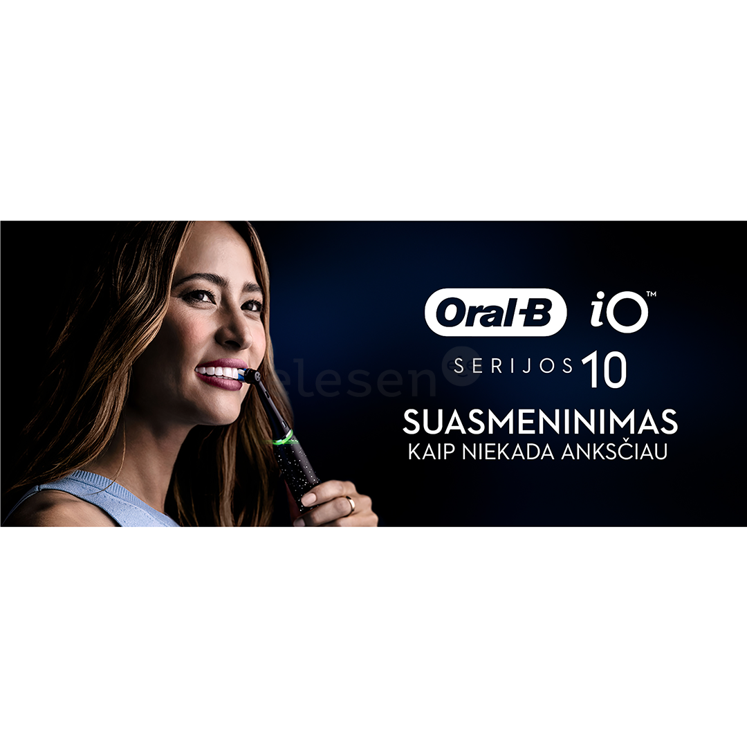 Braun Oral-B iO 10, baltas - Elektrinis dantų šepetėlis