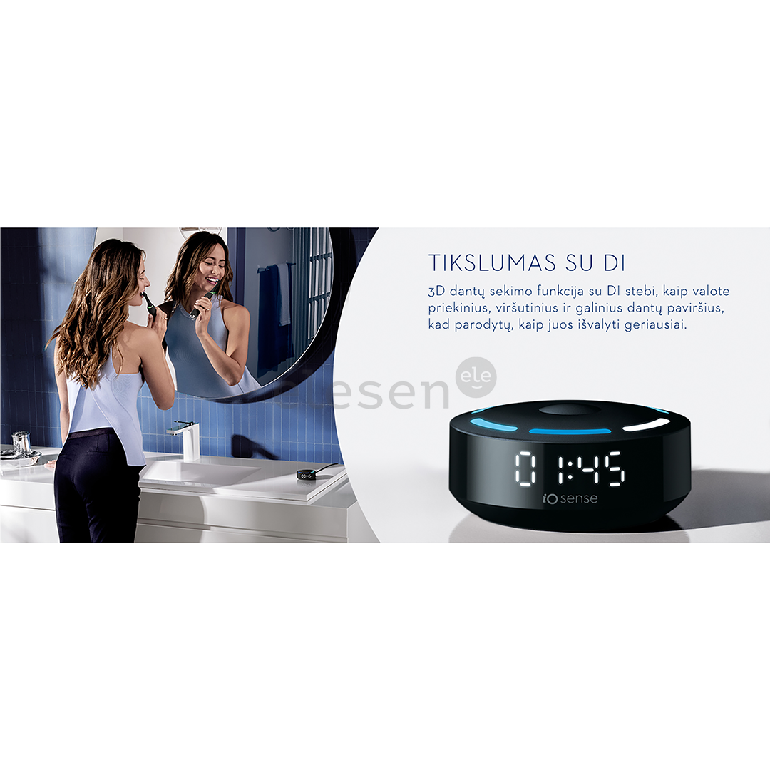 Braun Oral-B iO 10, baltas - Elektrinis dantų šepetėlis