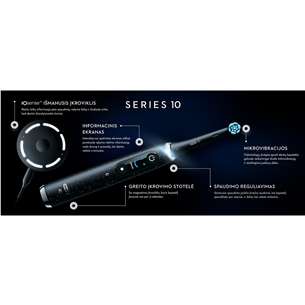 Braun Oral-B iO 10, juodas - Elektrinis dantų šepetėlis