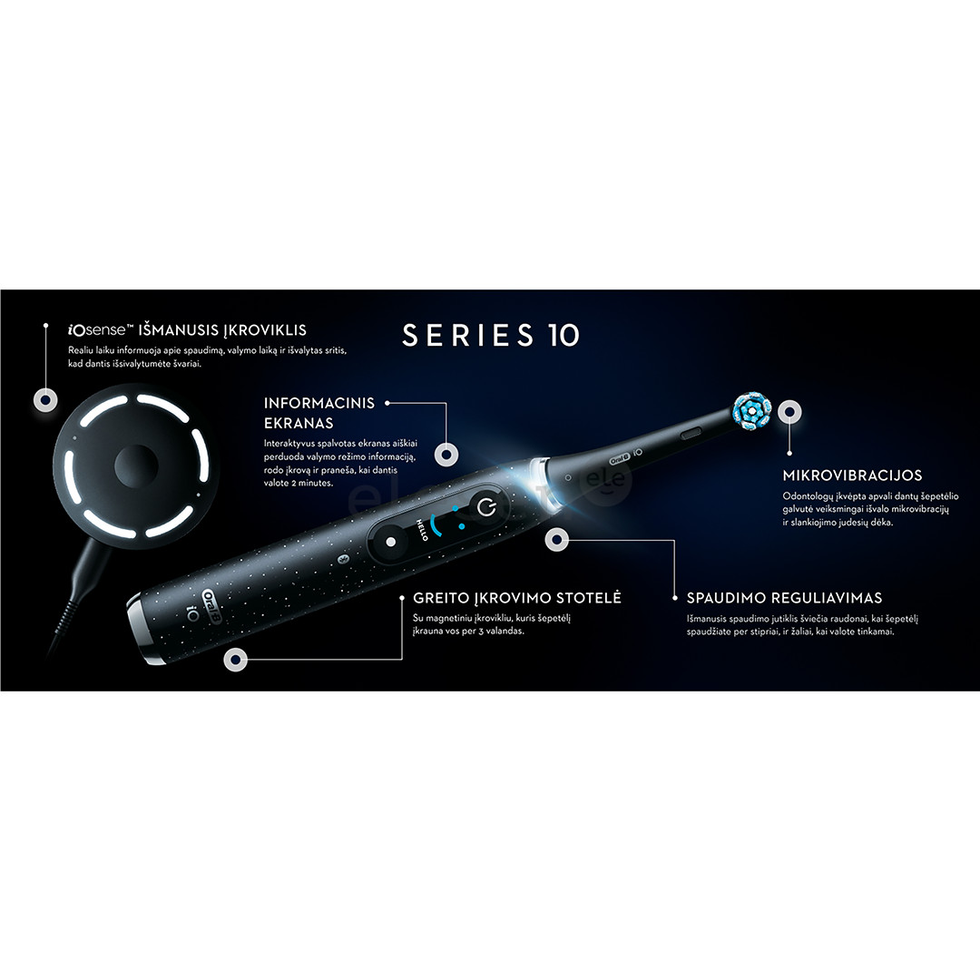 Braun Oral-B iO 10, black - Electric toothbrush