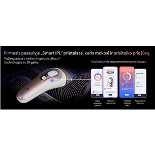 Braun IPL Skin i-Expert Pro 7 PL7147, baltas/aukso spalvos - Fotoepiliatorius