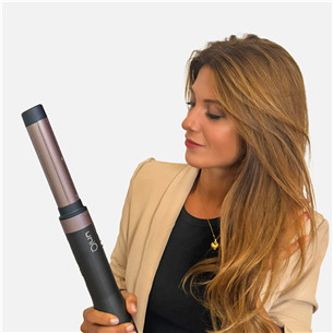 GA.MA Vibrance UniQ, 1500 W, tamsiai pilkos/rožinės - Plaukų formavimo šukos