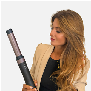 GA.MA Vibrance UniQ, 1500 W, tamsiai pilkos/rožinės - Plaukų formavimo šukos