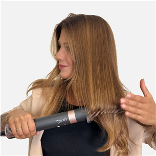 GA.MA Vibrance UniQ, 1500 W, tamsiai pilkos/rožinės - Plaukų formavimo šukos